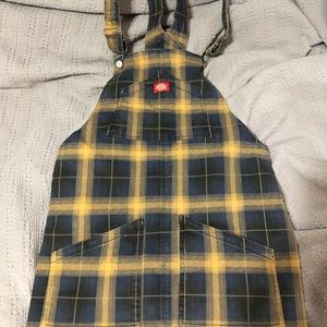 NWOT plaid dickies girl overalls dress